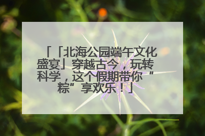 「北海公园端午文化盛宴」穿越古今，玩转科学，这个假期带你“粽”享欢乐！