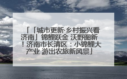 「城市更新·乡村振兴看济南」锦鲤跃金 沃野图新！济南市长清区：小锦鲤大产业 游出农旅新风景