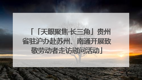 「天眼聚焦·长三角」贵州省驻沪办赴苏州、南通开展致敬劳动者走访慰问活动