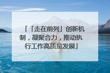 「走在前列」创新机制，凝聚合力，推动执行工作高质量发展