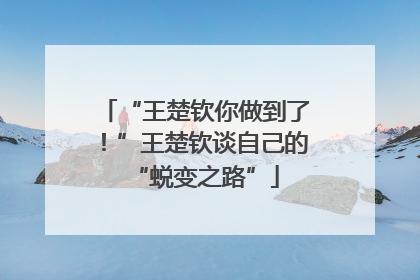“王楚钦你做到了！”王楚钦谈自己的“蜕变之路”
