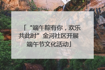 “端午粽有你，欢乐共此时”金河社区开展端午节文化活动