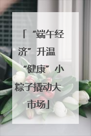 “端午经济”升温 “健康”小粽子撬动大市场