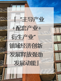 “主导产业+配套产业+衍生产业” 镇域经济创新发展释放强劲发展动能