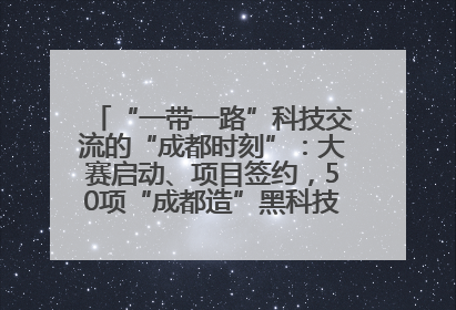 “一带一路”科技交流的“成都时刻”：大赛启动、项目签约，50项“成都造”黑科技吸引多国客商