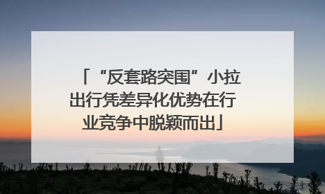 “反套路突围”小拉出行凭差异化优势在行业竞争中脱颖而出