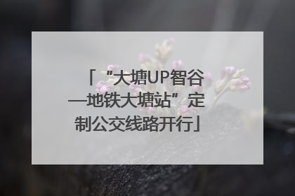 “大塘UP智谷—地铁大塘站”定制公交线路开行