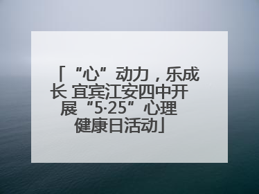 “心”动力，乐成长 宜宾江安四中开展“5·25”心理健康日活动