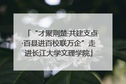 “才聚荆楚·共建支点·百县进百校联万企”走进长江大学文理学院
