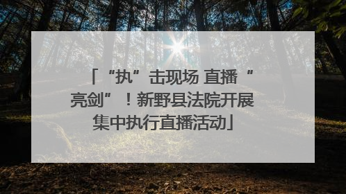 “执”击现场 直播“亮剑”！新野县法院开展集中执行直播活动