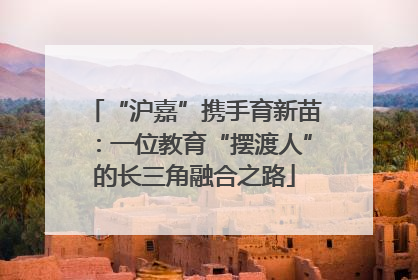 “沪嘉”携手育新苗：一位教育“摆渡人”的长三角融合之路