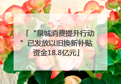 “泉城消费提升行动”已发放以旧换新补贴资金18.8亿元