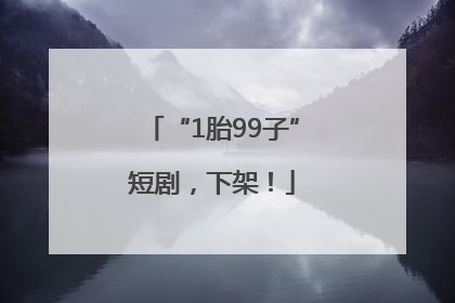 “1胎99子”短剧，下架！