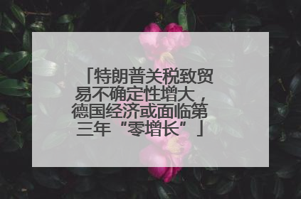特朗普关税致贸易不确定性增大，德国经济或面临第三年“零增长”