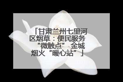 甘肃兰州七里河区烟草：便民服务“微触点” 金城烟火“暖心站”