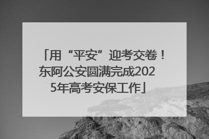 用“平安”迎考交卷！东阿公安圆满完成2025年高考安保工作