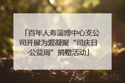 百年人寿淄博中心支公司开展为爱凝聚“司庆日·公益周”捐赠活动