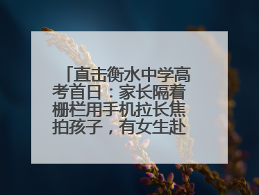 直击衡水中学高考首日：家长隔着栅栏用手机拉长焦拍孩子，有女生赴考前在电话亭与家人通话