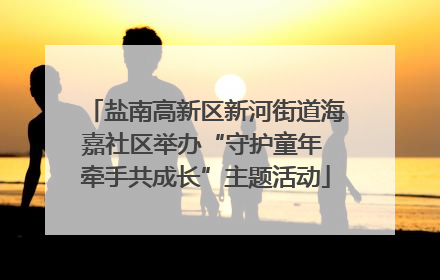 盐南高新区新河街道海嘉社区举办“守护童年 牵手共成长”主题活动