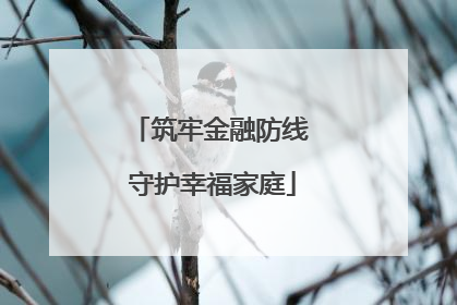 筑牢金融防线 守护幸福家庭