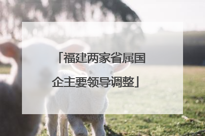 福建两家省属国企主要领导调整