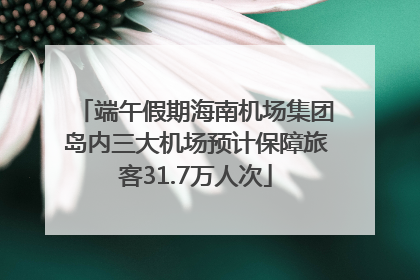 端午假期海南机场集团岛内三大机场预计保障旅客31.7万人次