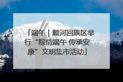 端午｜顺河回族区举行“粽情端午 传承安康”文明集市活动