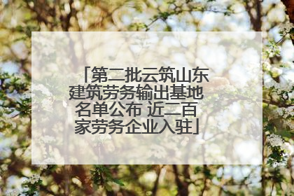 第二批云筑山东建筑劳务输出基地名单公布 近二百家劳务企业入驻