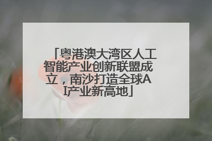 粤港澳大湾区人工智能产业创新联盟成立，南沙打造全球AI产业新高地