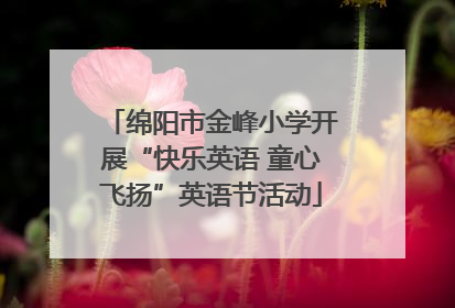 绵阳市金峰小学开展“快乐英语 童心飞扬”英语节活动