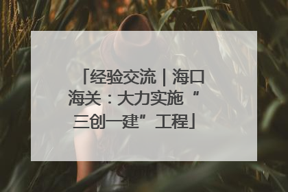 经验交流｜海口海关：大力实施“三创一建”工程