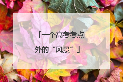 一个高考考点外的“风景”