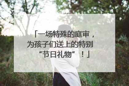 一场特殊的庭审，为孩子们送上的特别“节日礼物”！