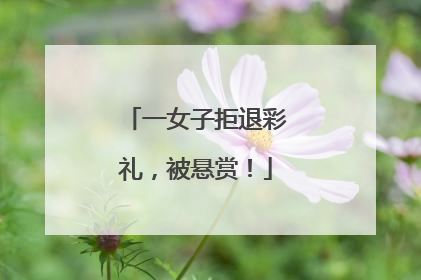 一女子拒退彩礼，被悬赏！