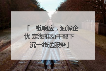 一链响应，速解企忧 定海推动干部下沉一线送服务