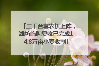 三千台套农机上阵，潍坊临朐夏收已完成14.8万亩小麦收割