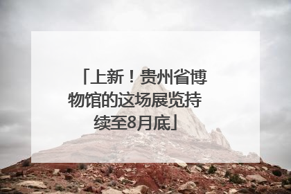 上新！贵州省博物馆的这场展览持续至8月底