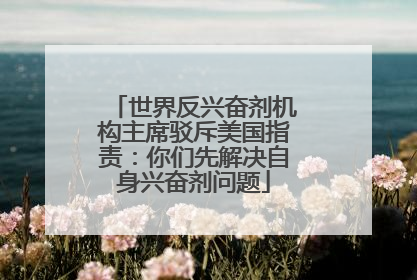 世界反兴奋剂机构主席驳斥美国指责：你们先解决自身兴奋剂问题
