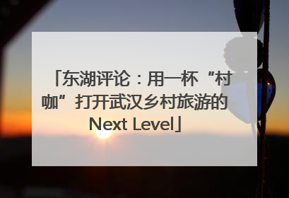 东湖评论：用一杯“村咖”打开武汉乡村旅游的Next Level
