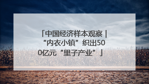 中国经济样本观察｜“内衣小镇”织出500亿元“里子产业”
