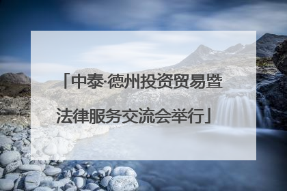 中泰·德州投资贸易暨法律服务交流会举行