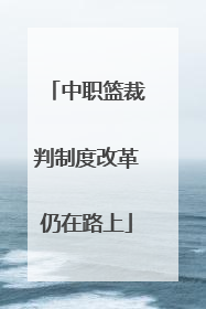 中职篮裁判制度改革仍在路上