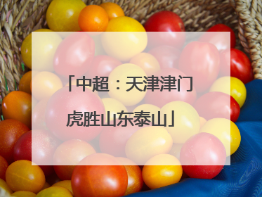 中超：天津津门虎胜山东泰山