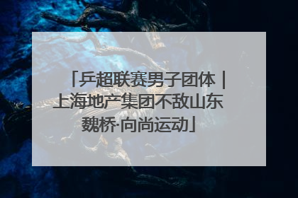 乒超联赛男子团体｜上海地产集团不敌山东魏桥·向尚运动