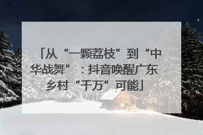 从“一颗荔枝”到“中华战舞”：抖音唤醒广东乡村“千万”可能