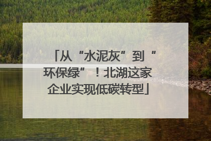 从“水泥灰”到“环保绿”！北湖这家企业实现低碳转型