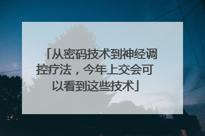 从密码技术到神经调控疗法，今年上交会可以看到这些技术