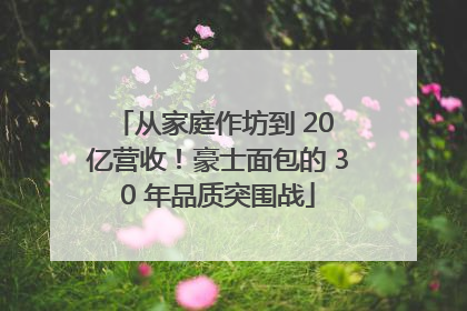 从家庭作坊到 20 亿营收！豪士面包的 30 年品质突围战