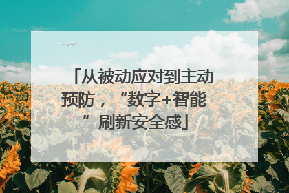 从被动应对到主动预防，“数字+智能”刷新安全感