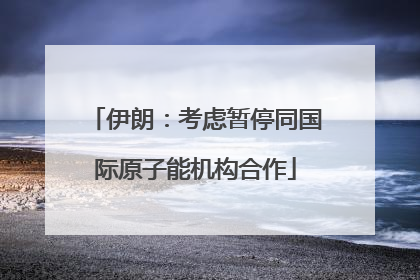 伊朗：考虑暂停同国际原子能机构合作